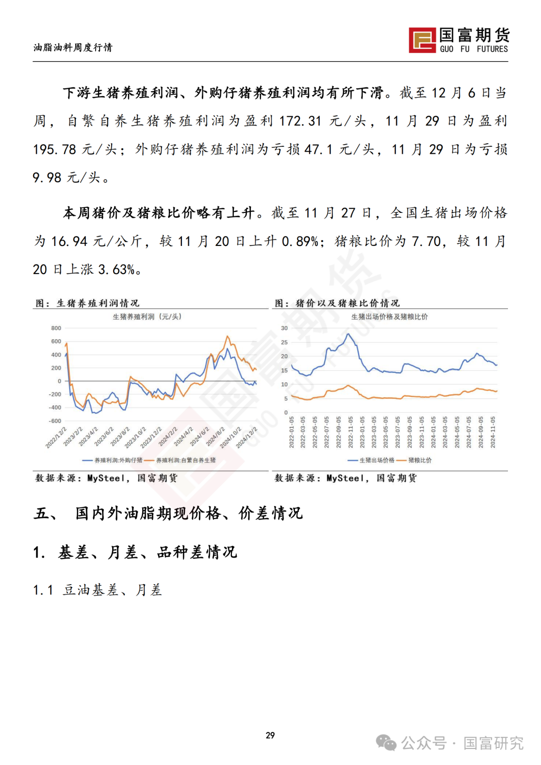 【国富豆系研究周报】进口成本支撑减弱，DCE 豆粕大幅下挫 20241209